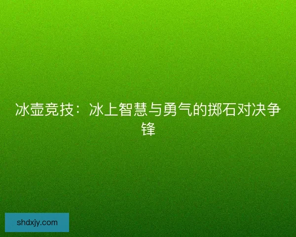 冰壶竞技：冰上智慧与勇气的掷石对决争锋